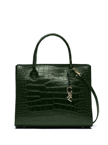 CXL by Christian Lacroix Henkeltasche "Montaigne" in Dunkelgrün - (B)31 x (H)26 x (T)15 cm