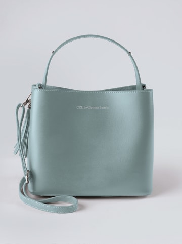 CXL by Christian Lacroix Leder-Henkeltasche "Vaugirard" in Hellblau - (B)27 x (H)22 x (T)13 cm