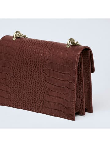 CXL by Christian Lacroix Leder-Umhängetasche "Peuplier" in Braun - (B)21 x (H)16 x (T)10 cm