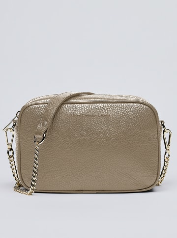 CXL by Christian Lacroix Leder-Umhängetasche "Montmartre" in Taupe - (B)22 x (H)14 x (T)8 cm
