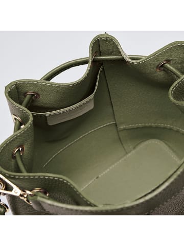 CXL by Christian Lacroix Leder-Schultertasche "Champs Elysé" in Khaki - (B)25 x (H)28 x (T)15 cm