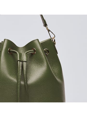 CXL by Christian Lacroix Leder-Schultertasche "Champs Elysé" in Khaki - (B)25 x (H)28 x (T)15 cm