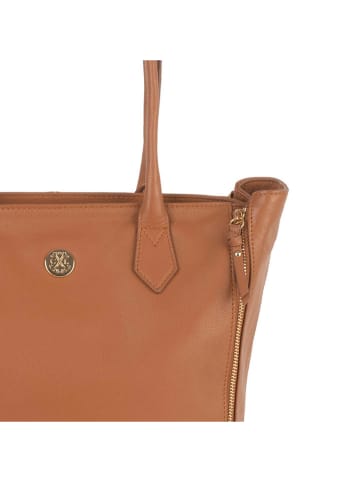 CXL by Christian Lacroix Leren schoudertas "Madison" lichtbruin - (B)40 x (H)40 x (D)15 cm