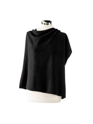 CXL by Christian Lacroix Kaszmirowe ponczo w kolorze czarnym