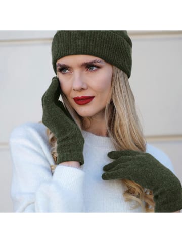 CXL by Christian Lacroix Kaschmir-Fingerhandschuhe in Dunkelgrün