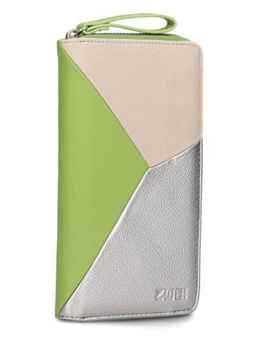 Zwei Geldbörse in Silber/ Beige/ Grün - (B)11 x (H)20 x (T)3 cm