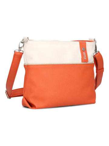 Zwei Umhängetasche in Orange/ Creme - (B)27 x (H)23 x (T)10 cm