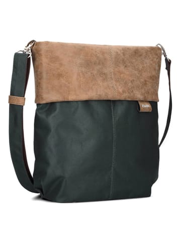 Zwei Umhängetasche in Dunkelgrün/ Beige - (B)31 x (H)32 x (T)12 cm