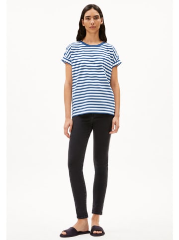 armedangels Shirt "Idaara" in Blau/ Weiß