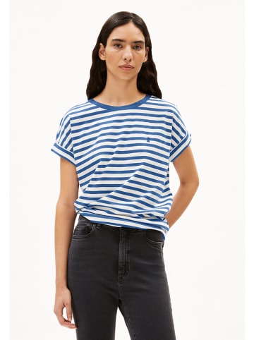 armedangels Shirt "Idaara" blauw/wit