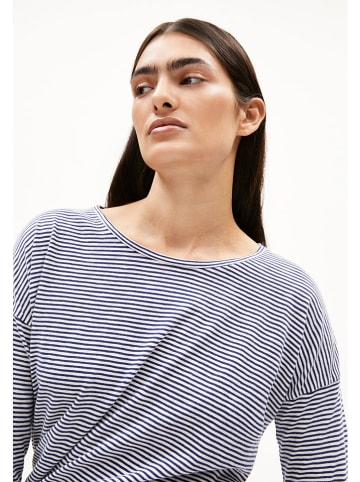 armedangels Koszulka "Xianaa" w kolorze granatowo-białym