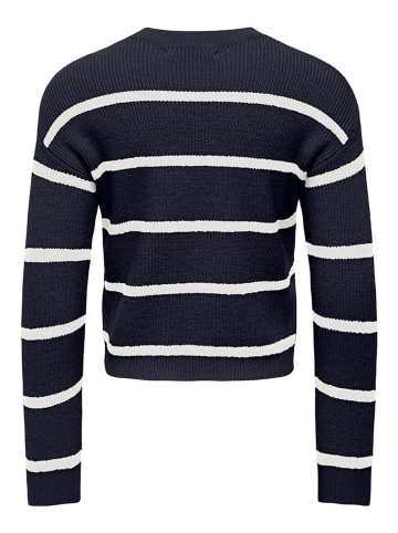 KIDS ONLY Sweter "Franca Life" w kolorze granatowo-białym