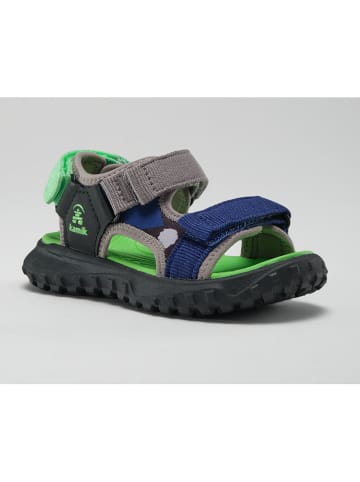 Kamik Leder-Sandalen "Harbort" in Dunkelblau/ Grau