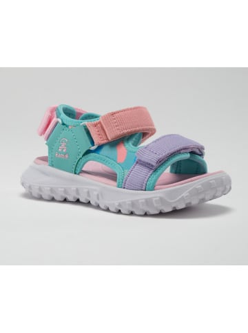 Kamik Skórzane sandały "Harbort" w kolorze turkusowo-jasnoróżowym