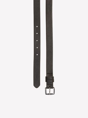 Marc O'Polo Leder-Gürtel in Braun/ Schwarz