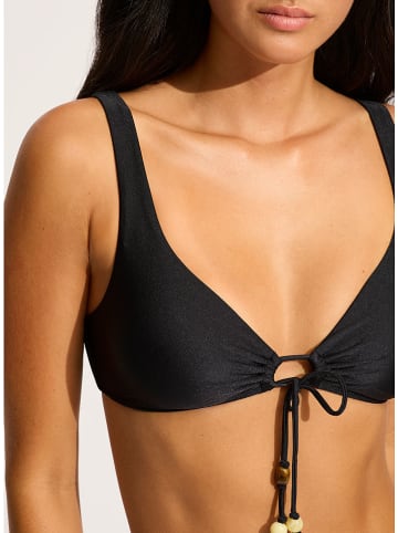 Seafolly Biustonosz bikini w kolorze czarnym