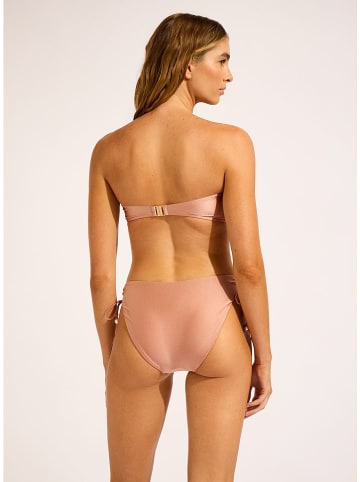 Seafolly Figi bikini w kolorze szaroróżowym