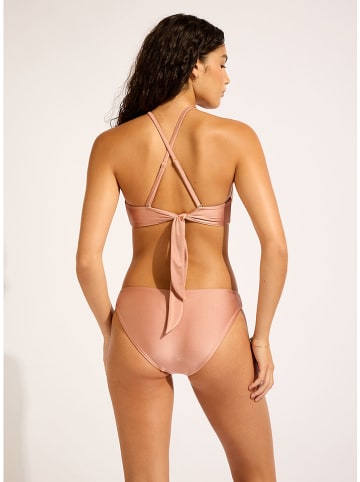 Seafolly Biustonosz bikini w kolorze szaroróżowym