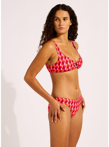 Seafolly Omkeerbare bikinislip rood/lichtroze
