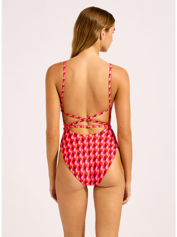 Seafolly Strój kąpielowy w kolorze czerwono-jasnoróżowym