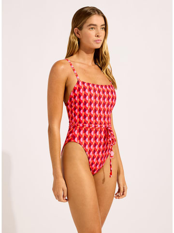 Seafolly Badeanzug in Rot/ Rosa