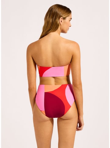 Seafolly Bikini-Oberteil in Rot/ Beige/ Rosa