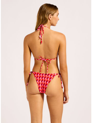 Seafolly Figi bikini w kolorze czerwono-jasnoróżowym