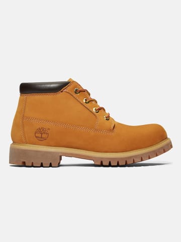 Timberland Leder-Boots in Hellbraun