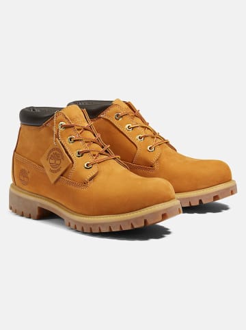 Timberland Leder-Boots in Hellbraun