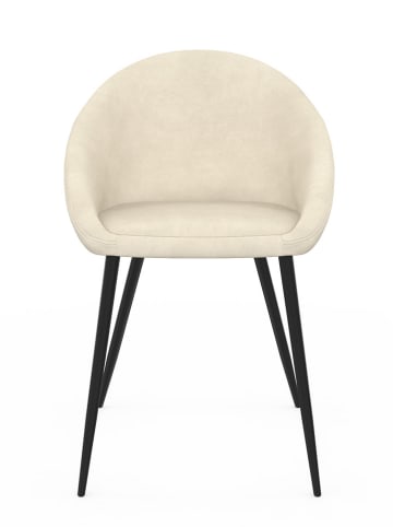 IDOMYA Factory 2er-Set: Esszimmerstühle "Dory" in Creme - (B)54 x (H)77 x (T)52 cm