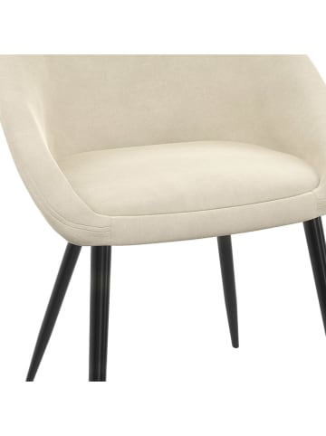 IDOMYA Factory 2-delige set: eetkamerstoelen "Dory" crème - (B)54 x (H)77 x (D)52 cm