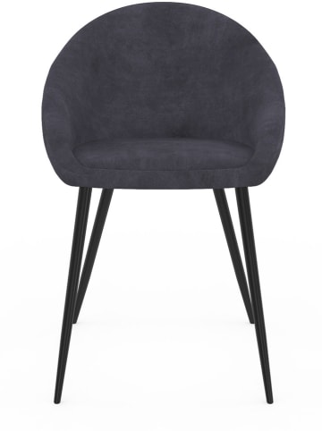 IDOMYA Factory 4er-Set: Stühle "Dory" in Anthrazit/ Schwarz - (B)52 x (H)77 x (T)54 cm