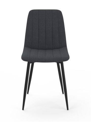 IDOMYA Factory 6er-Set: Stühle "Fiona" in Beige/ Grau - (B)46 x (H)88 x (T)55 cm