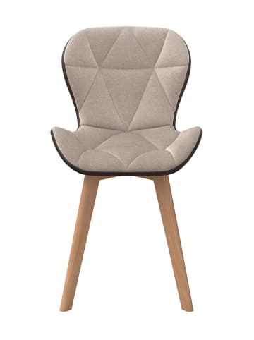 IDOMYA Factory 2-delige set: eetkamerstoelen "Gladys" taupe - (B)46 x (H)79 x (D)50 cm