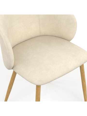 IDOMYA Factory 2er-Set: Esszimmerstühle "Léona" in Creme - (B)51 x (H)71 x (T)53 cm