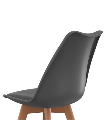 IDOMYA Factory 2er-Set: Esszimmerstühle "Nordia" in Anthrazit - (B)46 x (H)79,5 x (T)51 cm