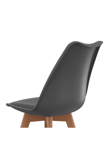 IDOMYA Factory 4-delige set: stoelen antraciet/blauw/wit/grijs - (B)46 x (H)79,5 x (D)51 cm