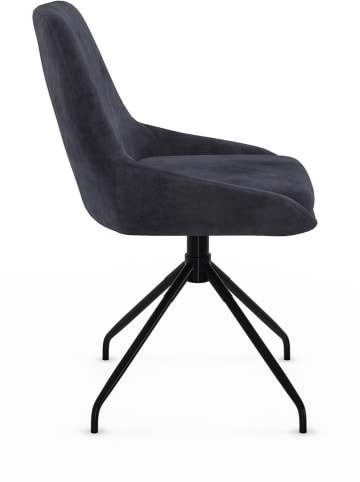 IDOMYA Factory 4-delige set: stoelen "Olivia" antraciet/zwart - (B)54 x (H)79 x (D)47,5 cm