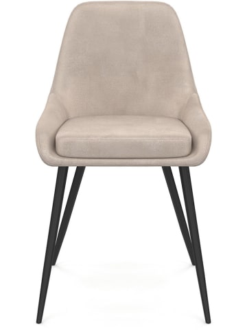 IDOMYA Factory 2-delige set: stoelen "Olivia" beige/zwart - (B)54 x (H)79 x (D)47,5 cm