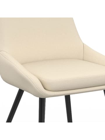 IDOMYA Factory 4er-Set: Stühle "Ornella" in Creme/ Schwarz - (B)54 x (H)79 x (T)47,5 cm