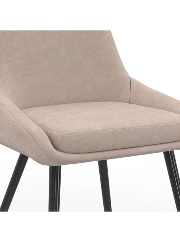 IDOMYA Factory 2er-Set: Esszimmerstühle "Ornella" in Beige - (B)47,5 x (H)79 x (T)54 cm