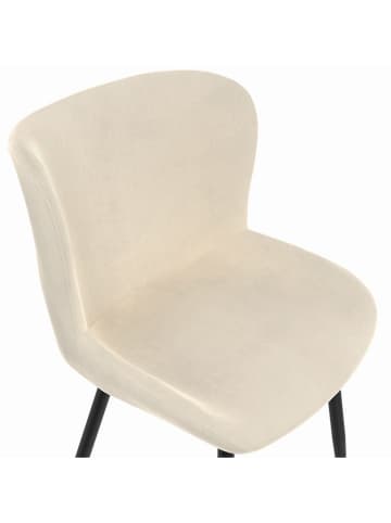 IDOMYA Factory 2er-Set: Esszimmerstühle "Taylor" in Creme/ Schwarz - (B)52 x (H)79 x (T)50 cm