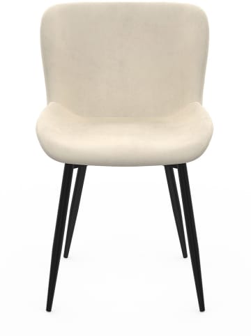 IDOMYA Factory 4er-Set: Esszimmerstühle "Taylor" in Creme/ Schwarz - (B)52 x (H)79 x (T)50 cm
