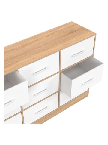 IDOMYA Essentials Ladekast "Uma" lichtbruin/wit - (B)113 x (H)79 x (D)30 cm