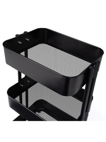 IDOMYA Essentials Rollwagen in Schwarz - (B)44 x (H)75 x (T)36 cm