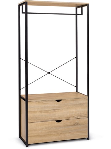 IDOMYA Essentials Kapstok "Memphis" lichtbruin/zwart - (B)80 x (H)167 x (D)40 cm