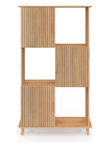 IDOMYA Essentials Bücherregal "Faustine" in Hellbraun - (B)80 x (H)143 x (T)30 cm