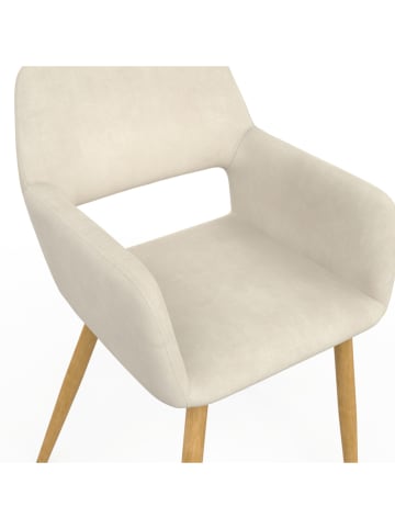 IDOMYA Factory 2-delige set: eetkamerstoelen "Heidi" grijs/lichtbruin - (B)52 x (H)80 x (D)53 cm