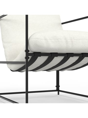 IDOMYA Factory Fotel "Penelope" w kolorze białym - 58 x 62 x 67 cm