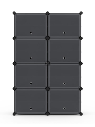 IDOMYA Essentials Schoenenkast zwart - (B)83 x (H)122 x (D)32 cm